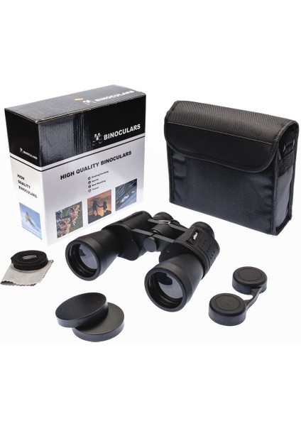 10×50 – Geniş Ön Mercekli Profesyonel El Dürbünü – 1000M/56M – Siyah