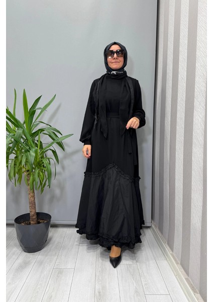 Tafta Elbise Siyah 38826