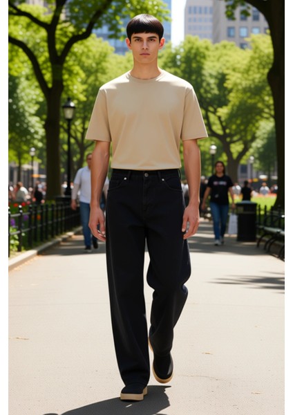 Erkek Bol Kesim Denim Pantolon Fonksiyonel Dayanıklı Kaliteli Konforlu Estetik Premium Şık modelleri