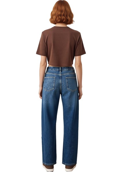 Kadın Wide Leg Yüksek Bel Denim Pantolon Fonksiyonel Dayanıklı Kaliteli Konforlu Estetik Şık indirimleri