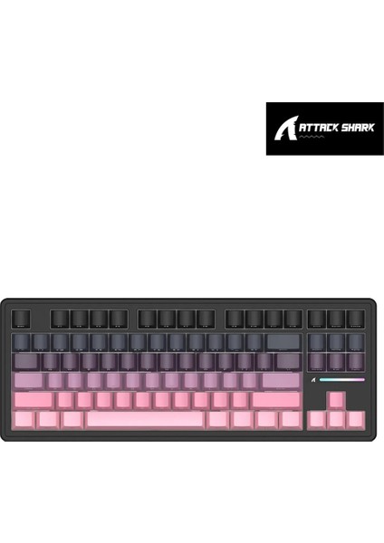 Attack Shark K86 Retrogrey App Uygulamalı Tri-Mode E-Sports Profesyonel Gaming Oyuncu Klavye