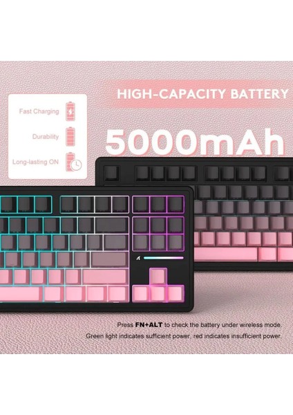 Attack Shark K86 Retrogrey App Uygulamalı Tri-Mode E-Sports Profesyonel Gaming Oyuncu Klavye fiyatları