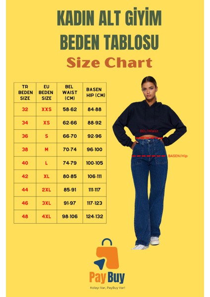 Kadın Yüksek Bel Flare Denim Pantolon Cool & Comfort Fonksiyonel Dayanıklı Kaliteli Modern