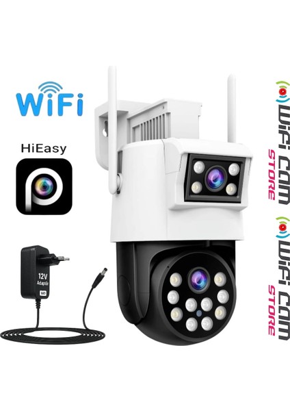 X102 Çift Kameralı Wifi Ptz Güvenlik Kamerası Hieasy App