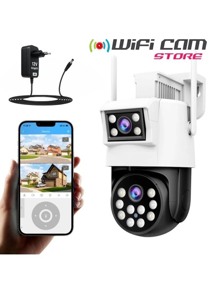 X102 Çift Kameralı Wifi Ptz Güvenlik Kamerası Hieasy App fiyatları