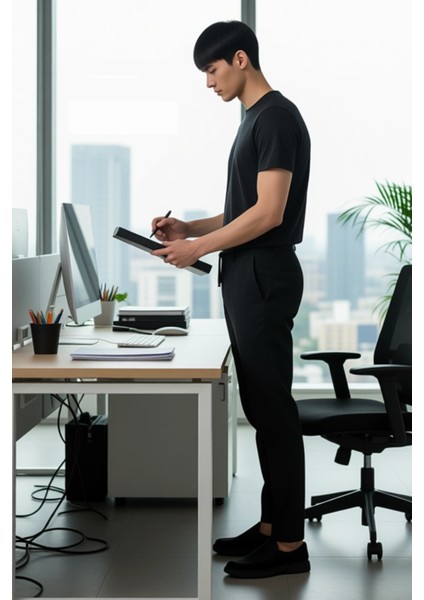 Erkek Dar Paça Yüksek Bel Dokuma Pantolon Fonksiyonel Dayanıklı Kaliteli Konforlu Estetik Şık fiyatları