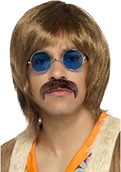 Yuvarlak Cam John Lennon Tarzı Gümüş Çerçeveli Mavi Gözlük