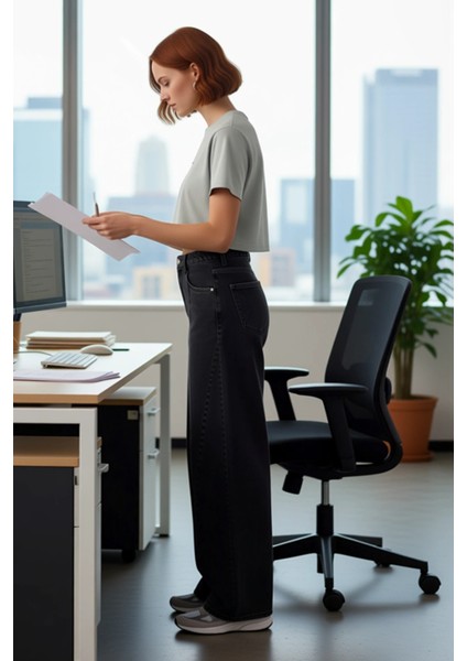 Kadın Dikiş Detaylı Geniş Paça Denim Pantolon Fonksiyonel Dayanıklı Kaliteli Konforlu Spor fiyatları