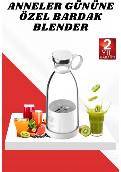 Anneler Gününe Özel Hediye Bardak Blender Paslanmaz Çelik Bıçaklı
