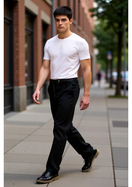 Erkek Dokulu Boru Paça Pantolon Fonksiyonel Dayanıklı Kaliteli Konforlu Estetik Premium Şık modelleri