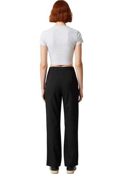 Kadın Pilili Geniş Paça Dokuma Pantolon Fonksiyonel Dayanıklı Kaliteli Konforlu Estetik Şık indirimleri