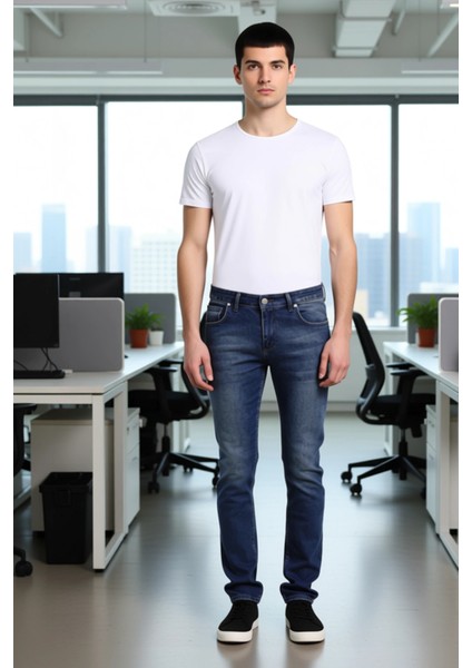 Erkek Açık Comfort Denim Dar Paça Pantolon Fonksiyonel Dayanıklı Kaliteli Konforlu Estetik modelleri
