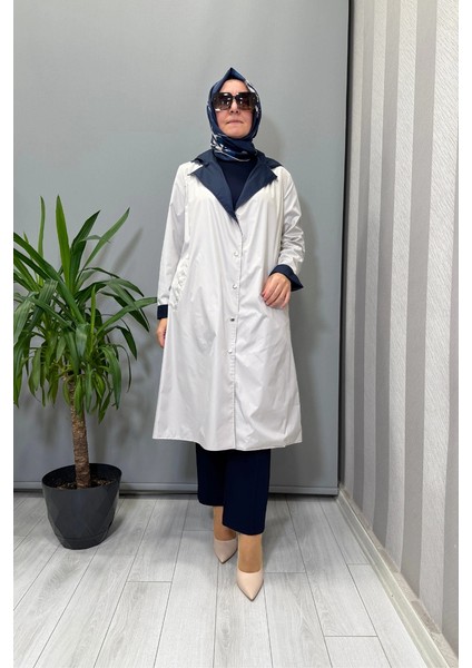 Çift Taraflı Hafif Yumoş Mont Lacivert-Ekru T25PF-8012 fiyatları