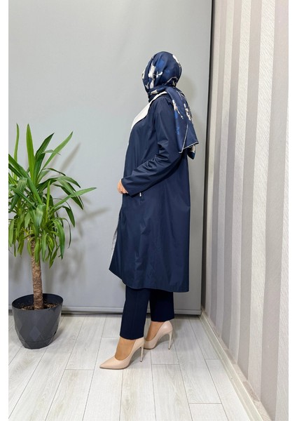 Çift Taraflı Hafif Yumoş Mont Lacivert-Ekru T25PF-8012 modelleri