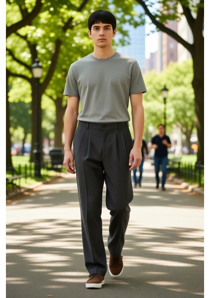 Erkek Casual Baggy Fit Pileli Kumaş Pantolon Fonksiyonel Dayanıklı Kaliteli Konforlu Rahat fiyatları