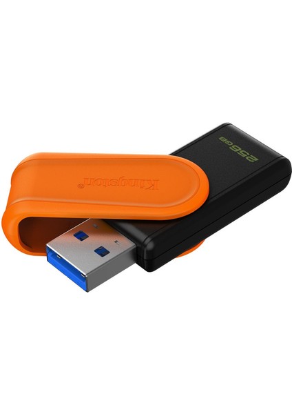 Kingston DTXS-256GB 256GB Portable USB 3.2 Gen1 Datatraveler Exodias (Black-Orange) Flash Bellek