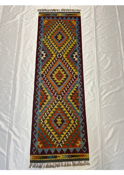 El Dokuma Afgan Kilim Yün Kök Boya