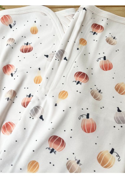 Bubbles Naturel Organik Pamuklu 80 x 85 cm Çift Kat Penye Bebek Battaniye Balkabağı fiyatları