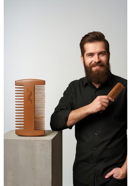 Ahşap Sakal ve Bıyık Tarağı – Antistatik Şimşir Tarak 722388