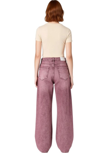 Kadın Vintage Geniş Paça Jean Pantolon Fonksiyonel Dayanıklı Kaliteli Konforlu Estetik Şık indirimleri