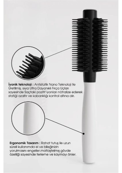 Isıya Dayanıklı Fön Saç Fırçası