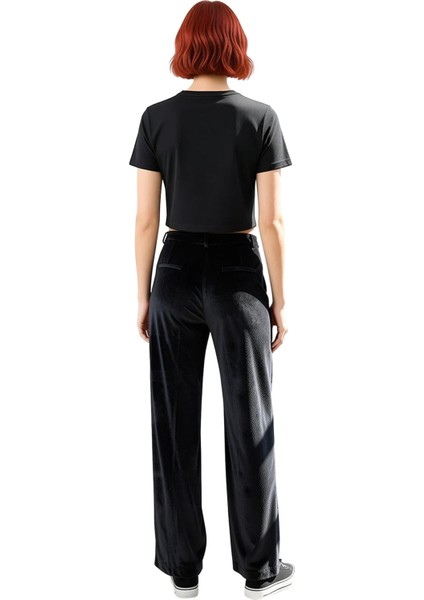 Kadife Geniş Paça Pantolon Kadın Fonksiyonel Dayanıklı Kaliteli Konforlu Estetik Premium Şık indirimleri