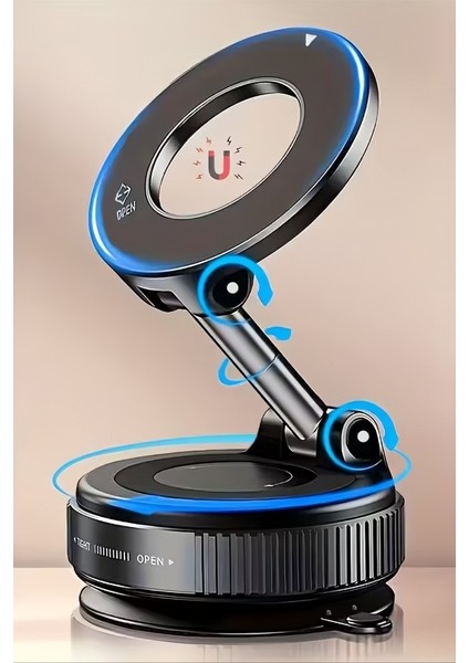 Araba Için Güçlü Vakumlu ve Mıknatıslı 360° Döner Cep Telefonu Tutacağı fiyatları