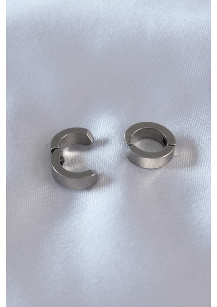 316L Çelik Gümüş Renk Sıkıştırmalı Erkek Küpe - TJ-EKP277 modelleri