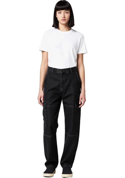 Erkek Geniş Paça Kargo Cep Detaylı Denim Pantolon Fonksiyonel Dayanıklı Kaliteli Konforlu Şık