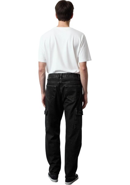 Erkek Geniş Paça Kargo Cep Detaylı Denim Pantolon Fonksiyonel Dayanıklı Kaliteli Konforlu Şık fiyatları