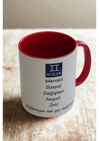 Ikizler Burcu Porselen Kupa – Meraklı, Neşeli, Zeki ve Sosyal Tasarım Kupa fırsatları