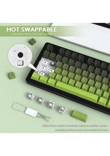 Attack Shark K86 Retrogrey App Uygulamalı Tri-Mode E-Sports Profesyonel Gaming Oyuncu Klavye fırsatları