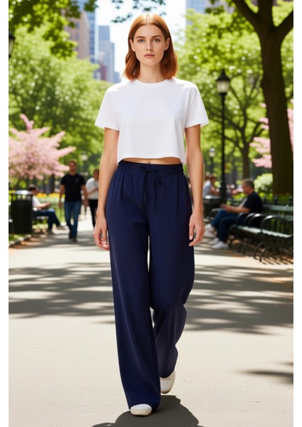 Kadın Düz Dokuma Geniş Paça Pantolon Fonksiyonel Dayanıklı Kaliteli Konforlu Estetik Rahat fiyatları