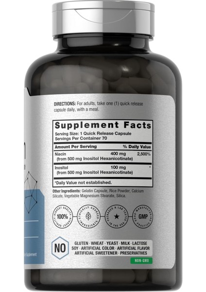 Niacin With Inosıtol 500MG 70 Caps fiyatları