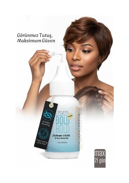 Protez Saç Yapıştırıcı Peruk ve Keratin Kaynak Saç Için Görünmez ve Uzun Süreli Yapıştırıcı Bold Hold