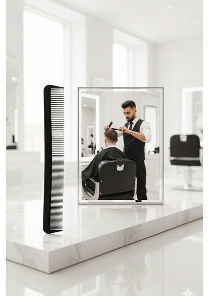 Kuaför Saç Kesim Tarağı - Profesyonel Eğimli Tasarım Berber Kesim Tarağı 722381 modelleri