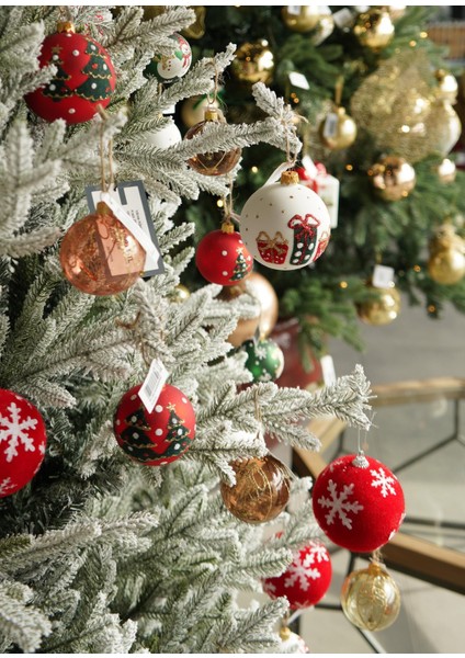 Yılbaşı Topu Altın Desenli 6cm fiyatları