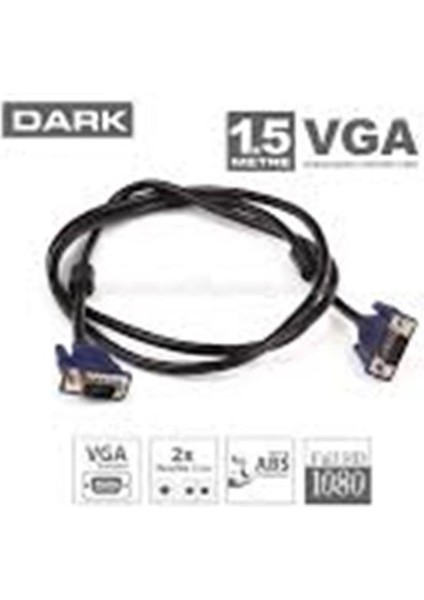 Dk Cb VGA1501.5MT VGA Kablosu (Erkek-Erkek)