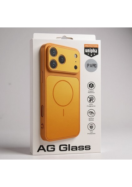 IPhone 14 Pro Turuncu Renk 17 Serisine Dönüşüm Kılıfı Orijinal Seri Lens Kısmı Camlı modelleri
