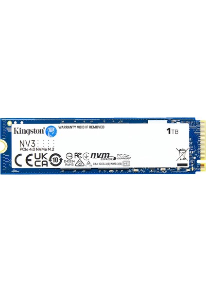 Kingston 1tb Nv3 M.2 2280 Nvme SSD | Pcıe 4.0 Gen 4x4 | Up To 6000 Mb-S | SNV3S-1000G