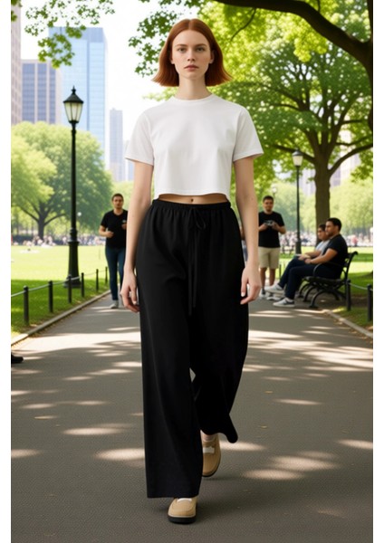 Kadın Düz Poplin Dokuma Pantolon Rahat Kesim Fonksiyonel Dayanıklı Kaliteli Konforlu Zarif fiyatları