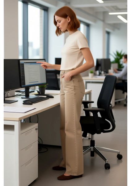 Kadın Vintage Yıkama Geniş Paça Jean Pantolon Fonksiyonel Dayanıklı Kaliteli Konforlu Spor fiyatları