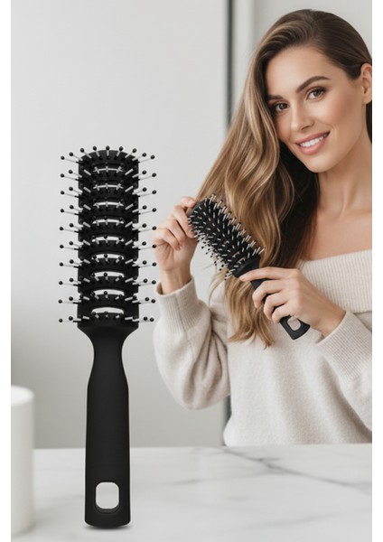 40 Ayak Nano Dolaşık Saç Açıcı Tarak, Karbon Plastik Gövde, Havalandırmalı Tasarım 722302 fırsatları