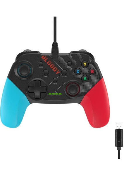 A4 Tech Bloody GP30 USB Pc Switch Android Ps3 Sports Blue Mavi Gamepad