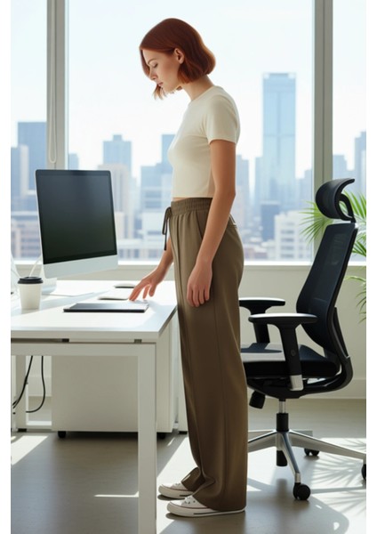 Kadın Geniş Paça Dokuma Pantolon Fonksiyonel Dayanıklı Kaliteli Konforlu Estetik Premium Şık fiyatları
