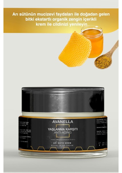 Doğal Arı Sütü Yüz Kremi Anti-Age Yaşlanma Karşıtı Kırışıklık Önleyici Onarıcı 100ML fiyatları