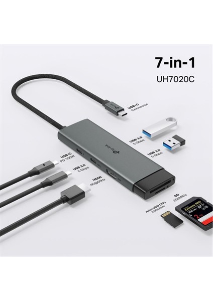 Tp-Link UH7020C USB Type C Docking Station 7 Port ( Usb-C Pd + USB C + HDMI + USB 3.0 X2 ) fiyatları