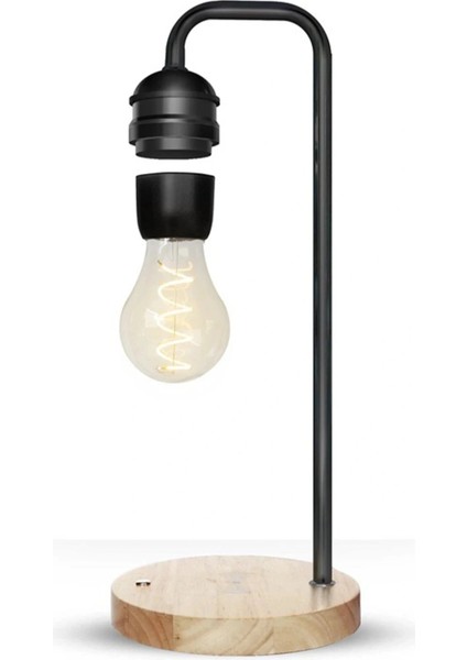 XF01 Ampul Görünümlü Kablosuz Şarj Özellikli Gece Lambası - Siyah