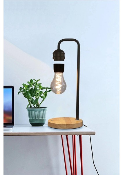 XF01 Ampul Görünümlü Kablosuz Şarj Özellikli Gece Lambası - Siyah fiyatları