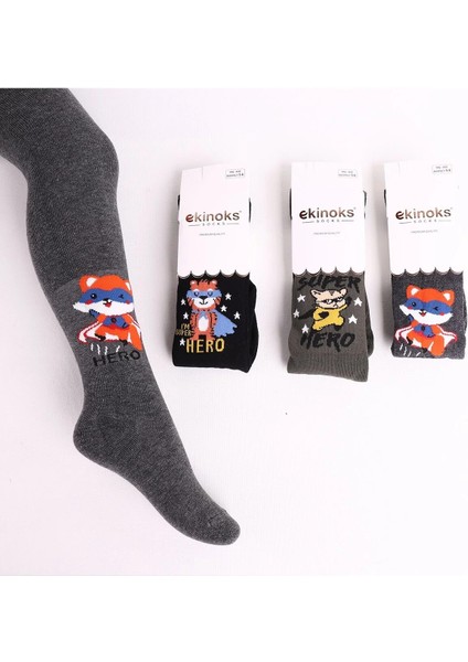 Ekinoks Erkek Çocuk Desenli Külotlu Çorap 3’lü Paket – Yumuşak, Esnek ve Pamuklu (0-1 / 1-2 / 3-4 / 5-6 Yaş) fırsatları